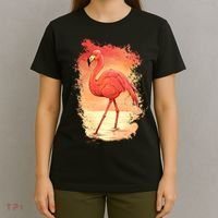 Flamingo Sunset Art T-Shirt thumb 4