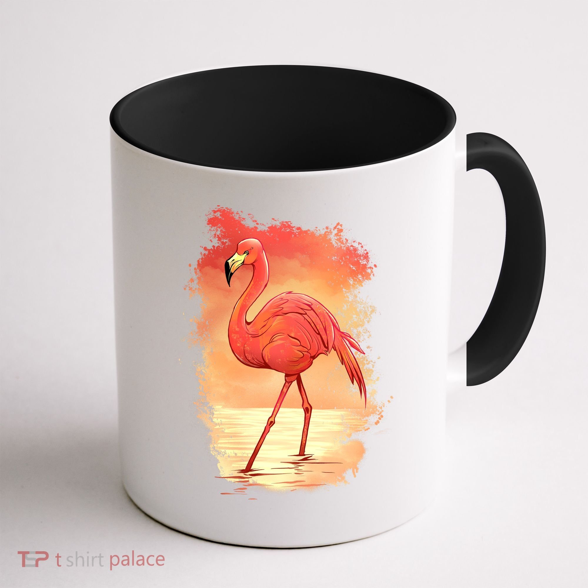 Flamingo Sunset Art Coffee Mug