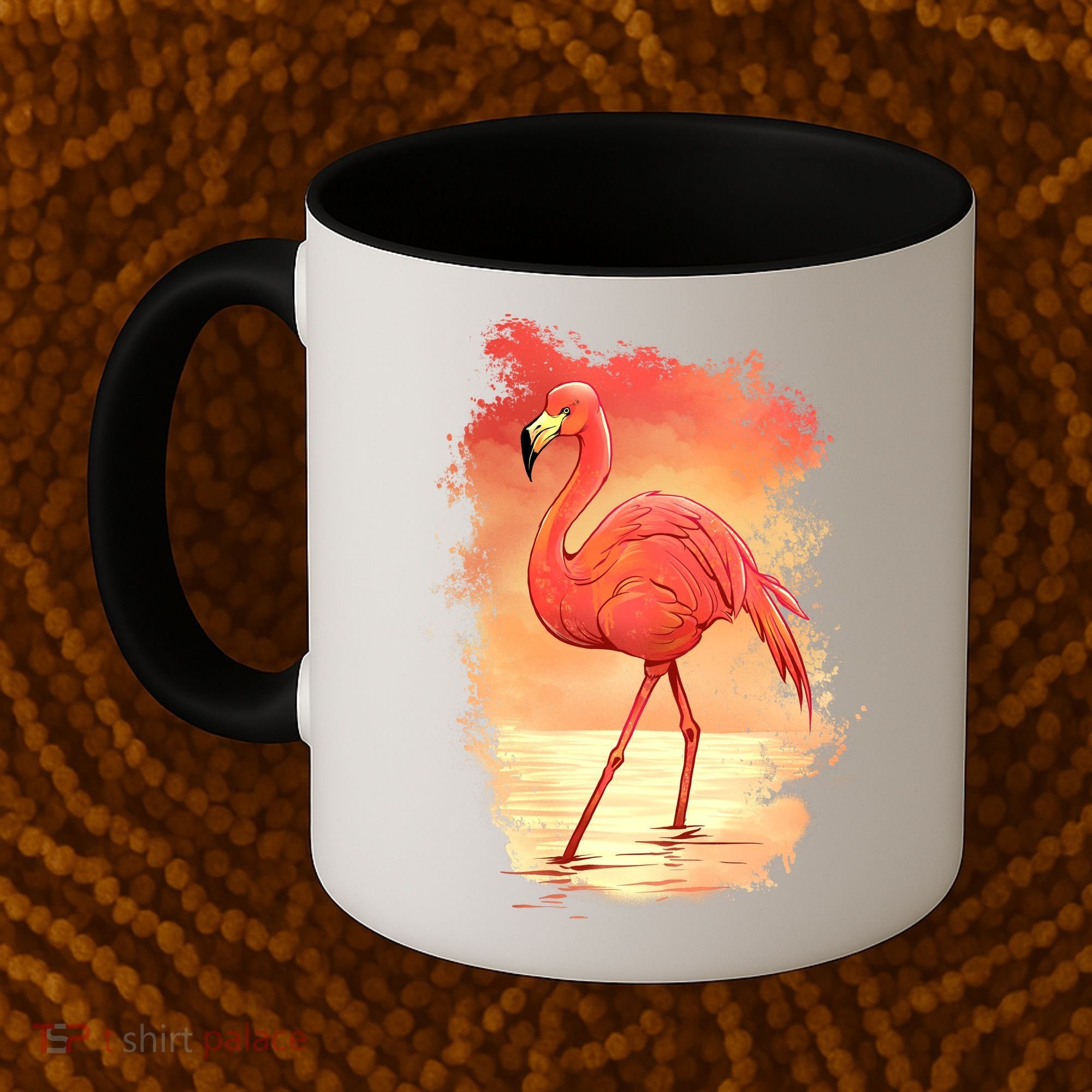 Flamingo Sunset Art Coffee Mug