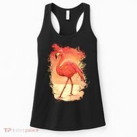 Flamingo Sunset Art Women's Tank Top thumb 0