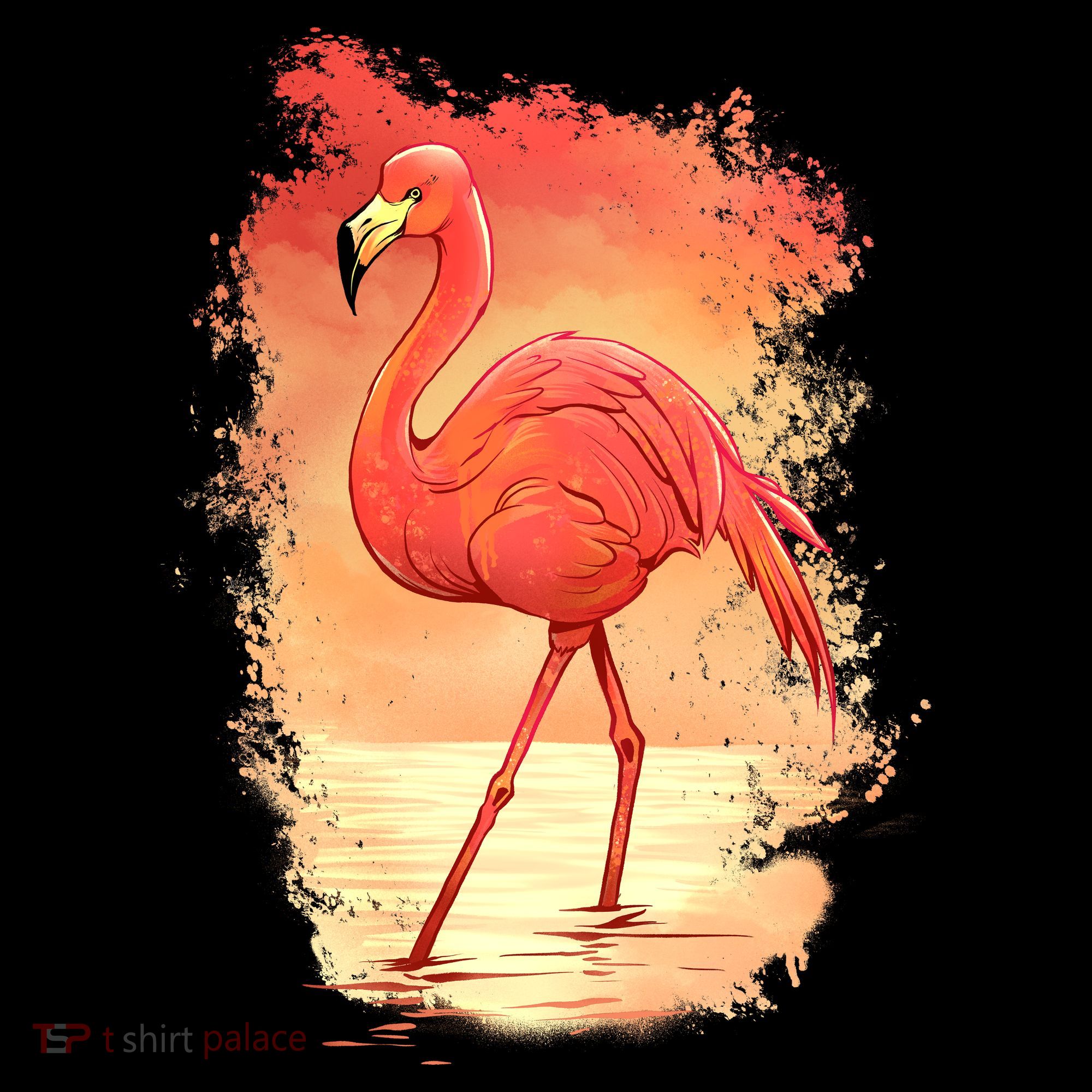 Flamingo Sunset Art Women's Tank Top