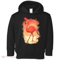 Flamingo Sunset Art Toddler Hoodie thumb 0