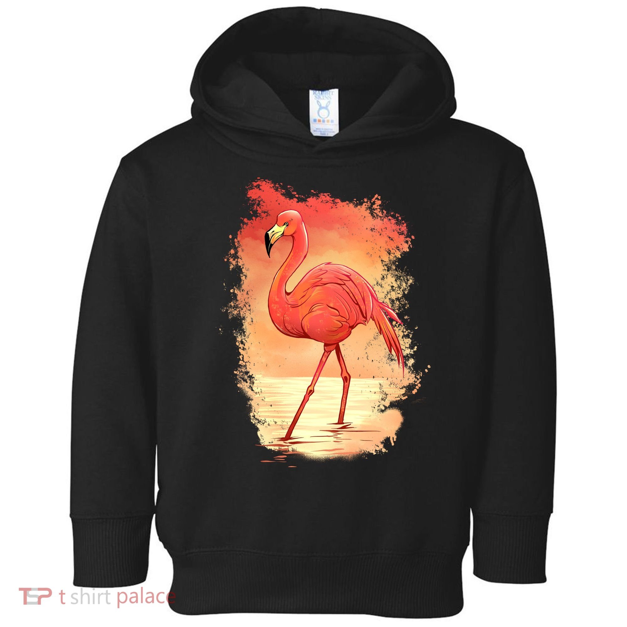 Flamingo Sunset Art Toddler Hoodie