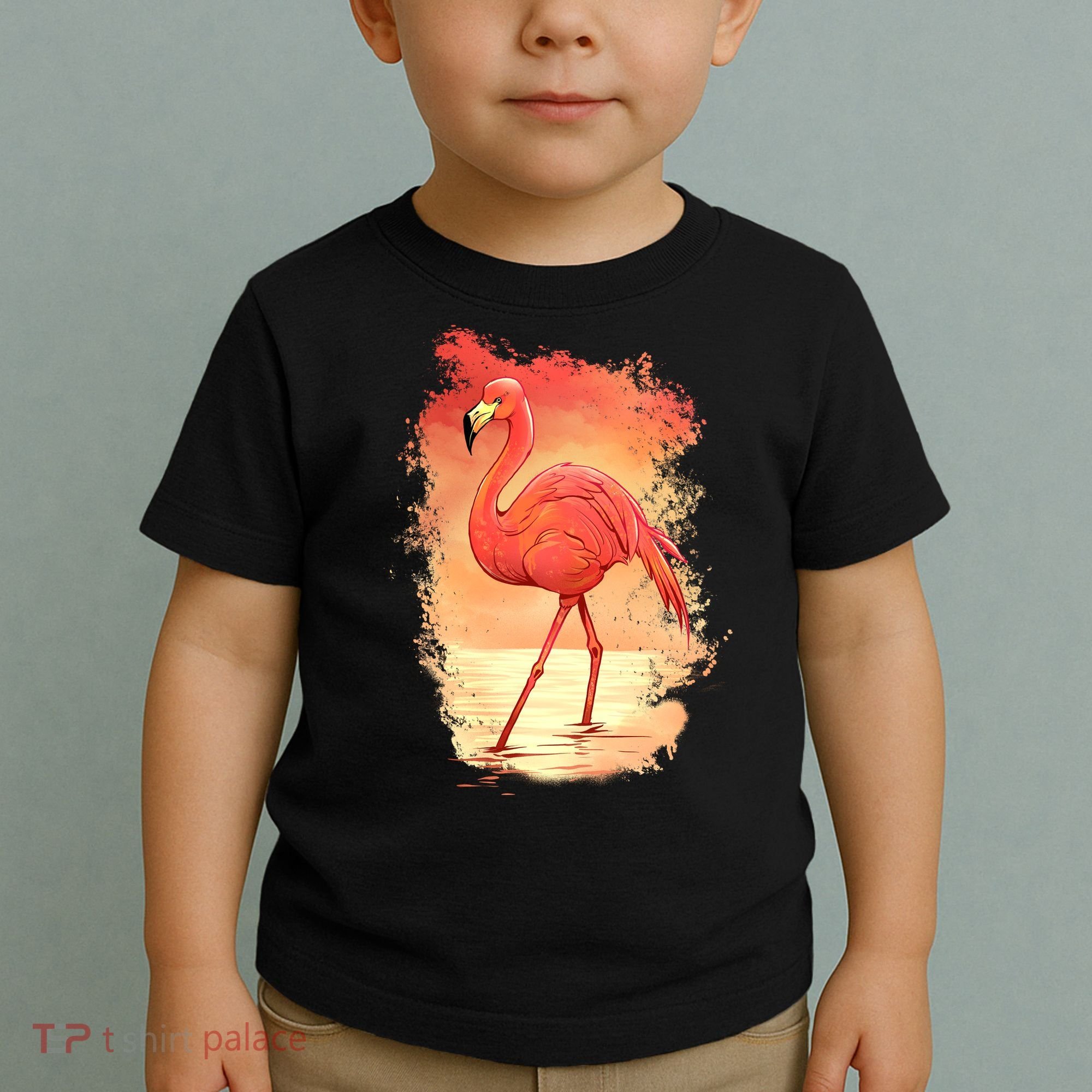 Flamingo Sunset Art Toddler T-Shirt
