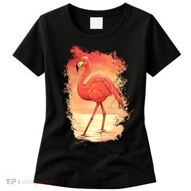 Flamingo Sunset Art Women's T-Shirt