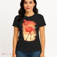 Flamingo Sunset Art Women's T-Shirt thumb 4