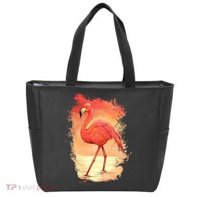 Flamingo Sunset Art Tote Bag