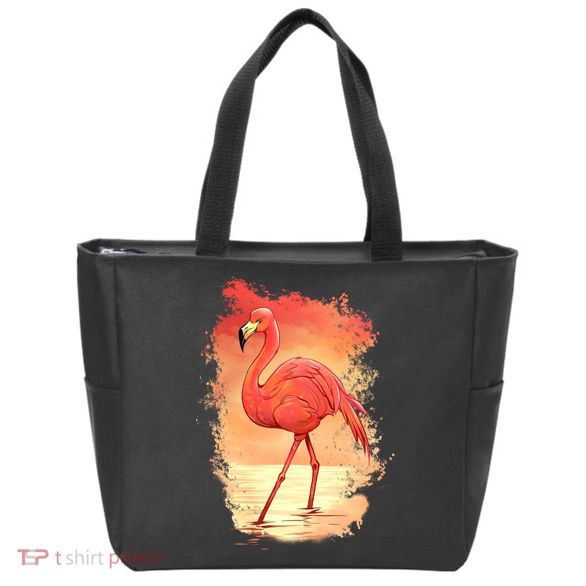 Flamingo Sunset Art Tote Bag