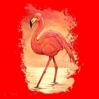Flamingo Sunset Art Santa Hat thumb 1