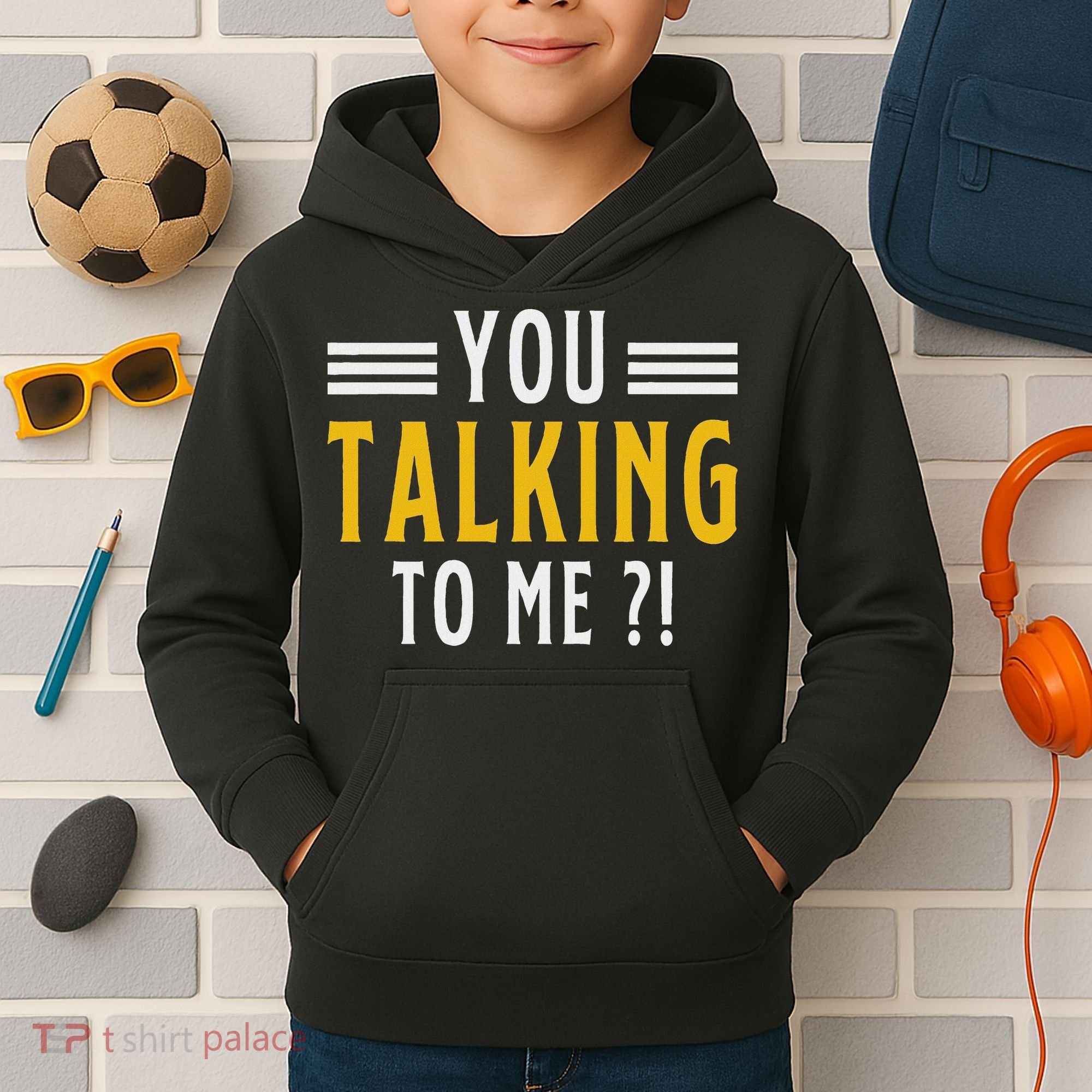 Funny Saying Are You Talking To Me Kids Hoodie