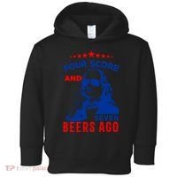 Four Score And Seven Beers Ago 4th Of July USA Merica Toddler Hoodie thumb 0