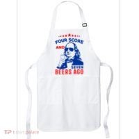 Four Score And Seven Beers Ago 4th Of July USA Merica Apron thumb 0