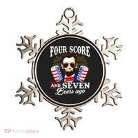 Four Score And 7 Beers Ago 4th Of July Drinking Like Lincoln Ornament thumb 0