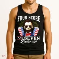 Four Score And 7 Beers Ago 4th Of July Drinking Like Lincoln Tank Top thumb 3
