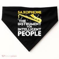 Funny Saxophone Art Sax Lover Saxophone Player USA-Made Doggie Bandana thumb 0
