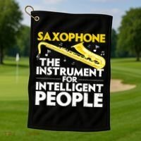 Funny Saxophone Art Sax Lover Saxophone Player Golf Towel thumb 1