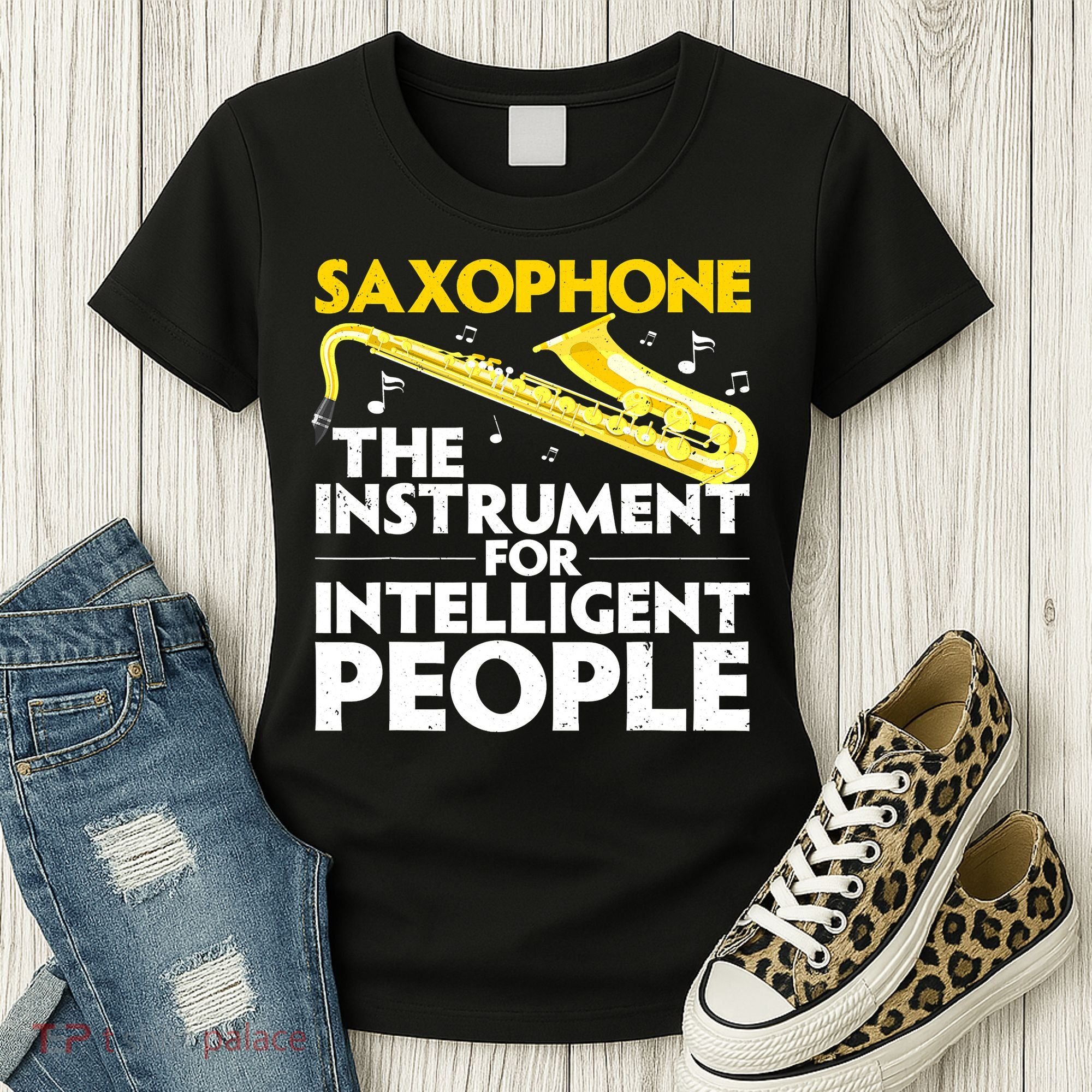 Funny Saxophone Art Sax Lover Saxophone Player Women's T-Shirt