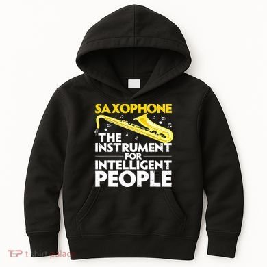 Funny Saxophone Art Sax Lover Saxophone Player Kids Hoodie