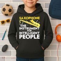 Funny Saxophone Art Sax Lover Saxophone Player Kids Hoodie thumb 2