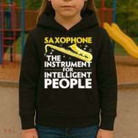 Funny Saxophone Art Sax Lover Saxophone Player Kids Hoodie thumb 3