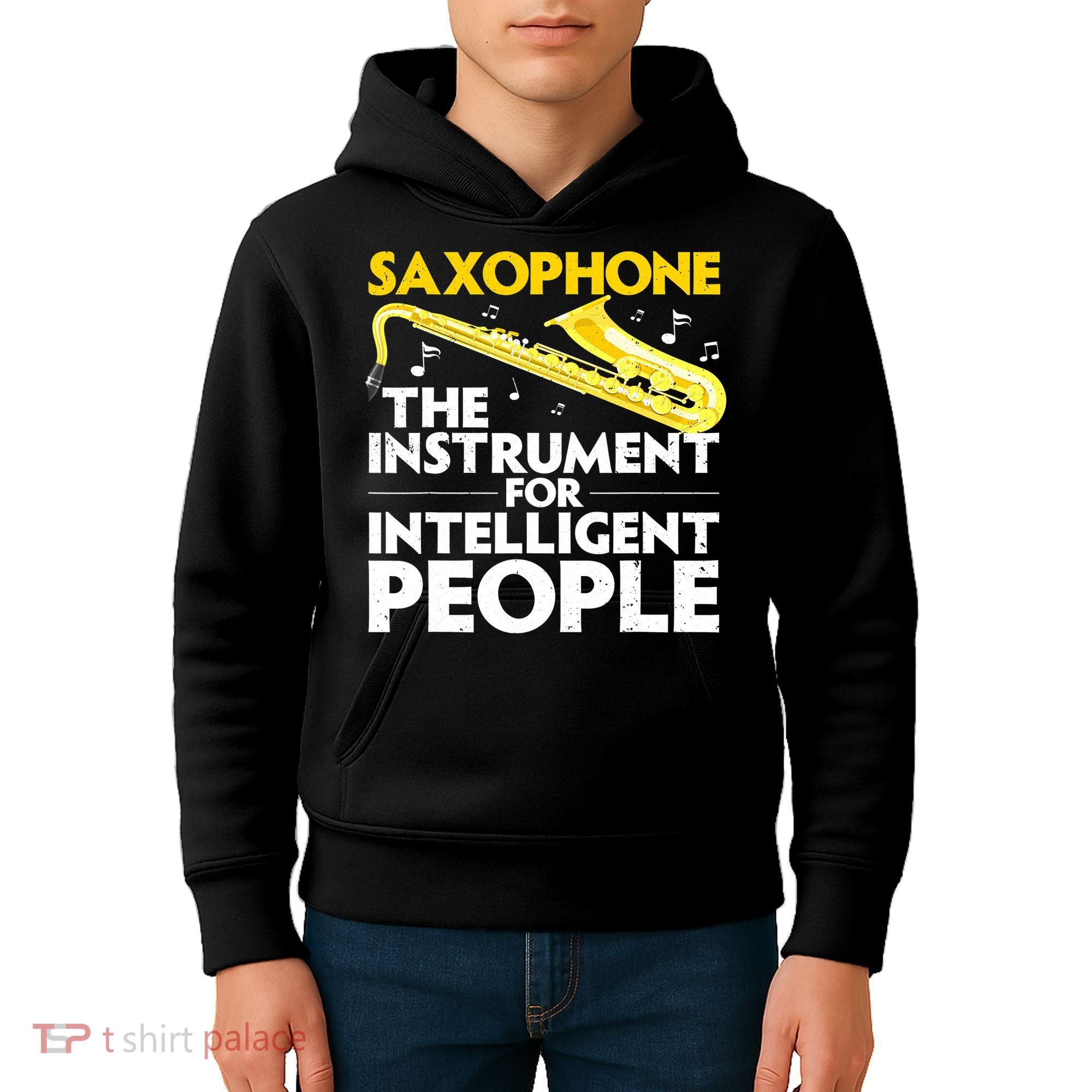 Funny Saxophone Art Sax Lover Saxophone Player Kids Hoodie
