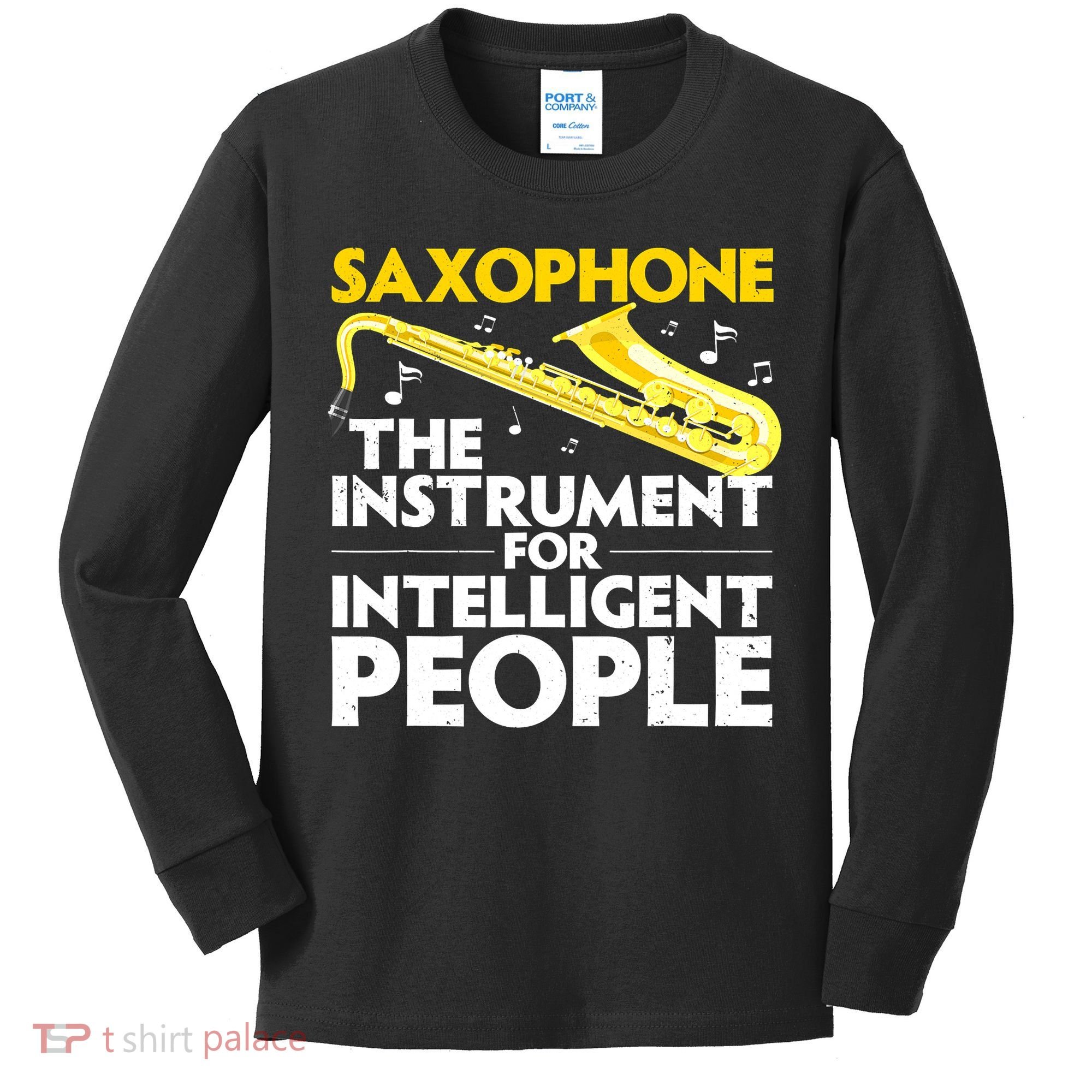 Funny Saxophone Art Sax Lover Saxophone Player Kids Long Sleeve Shirt