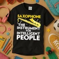 Funny Saxophone Art Sax Lover Saxophone Player Kids T-Shirt thumb 3
