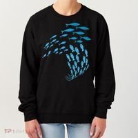 Fish Swim Against The Current In The Sea Women's Sweatshirt thumb 0