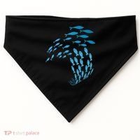 Fish Swim Against The Current In The Sea USA-Made Doggie Bandana thumb 0