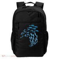 Fish Swim Against The Current In The Sea Backpack thumb 0