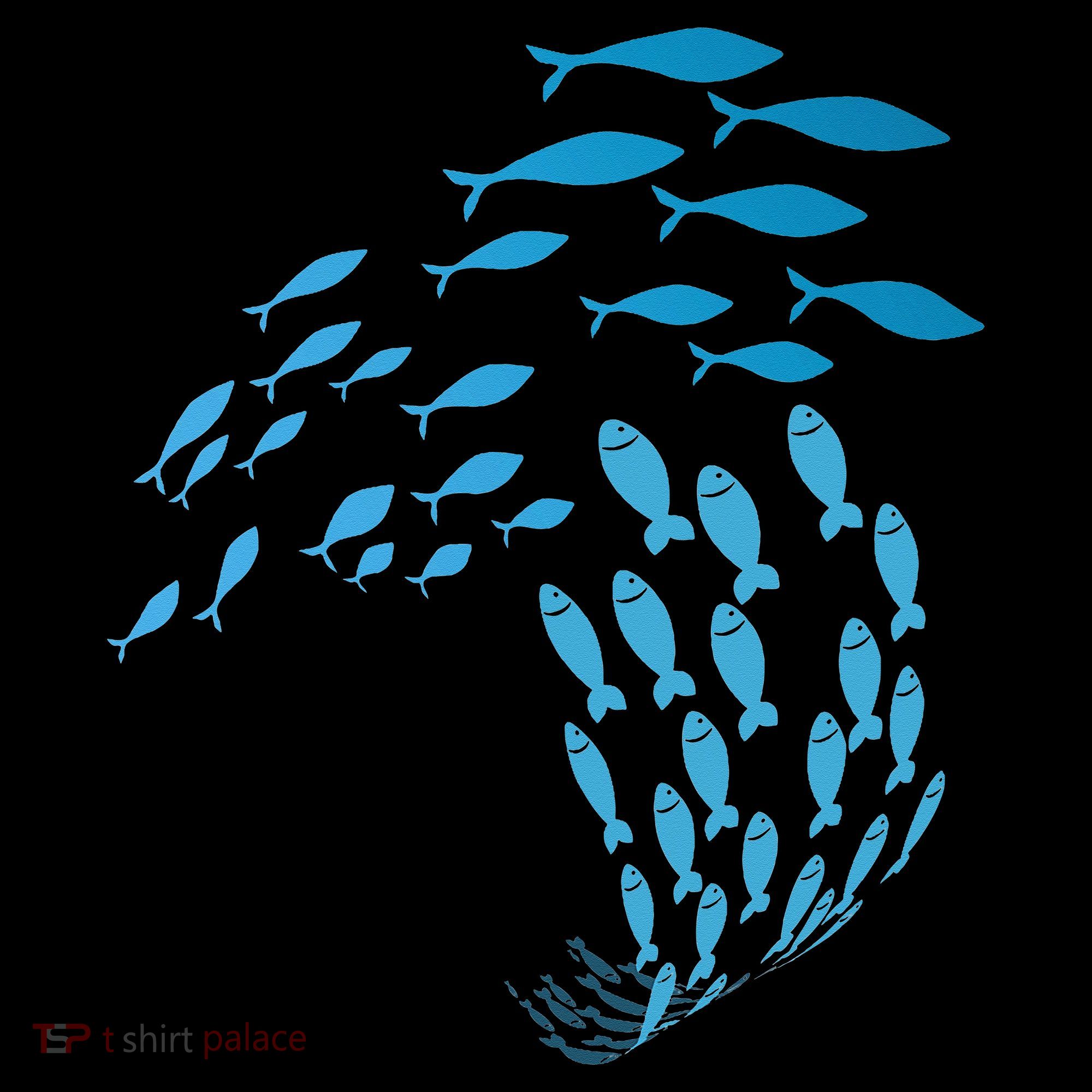 Fish Swim Against The Current In The Sea Coffee Mug