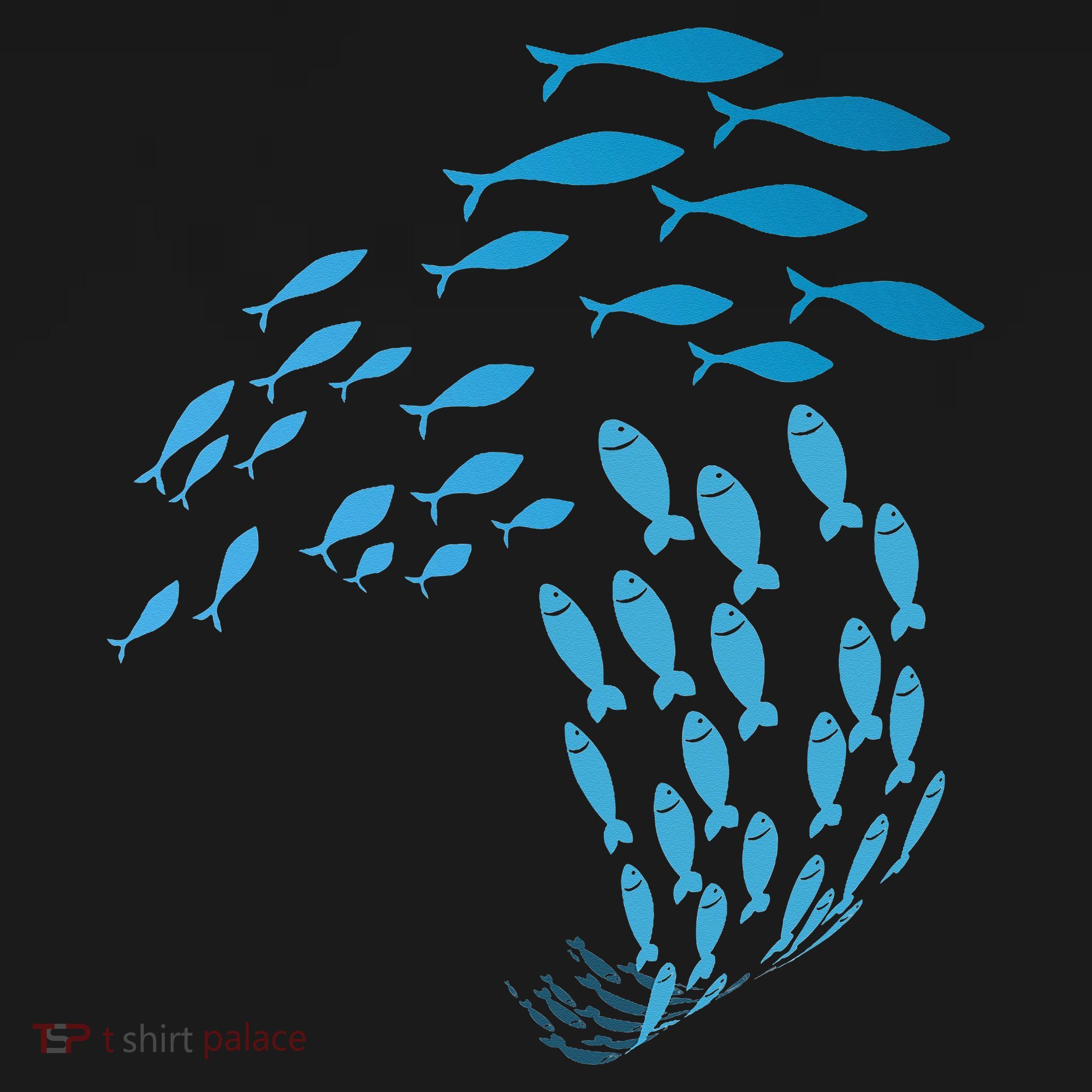Fish Swim Against The Current In The Sea Women's Hoodie