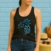 Fish Swim Against The Current In The Sea Women's Tank Top thumb 2