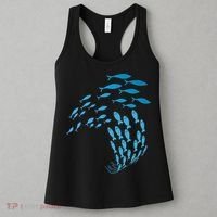 Fish Swim Against The Current In The Sea Women's Tank Top thumb 3
