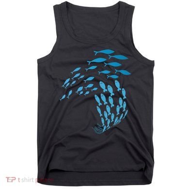 Fish Swim Against The Current In The Sea Tank Top