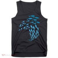 Fish Swim Against The Current In The Sea Tank Top thumb 0