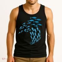 Fish Swim Against The Current In The Sea Tank Top thumb 3