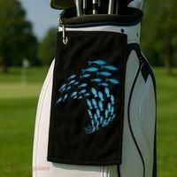 Fish Swim Against The Current In The Sea Golf Towel thumb 2