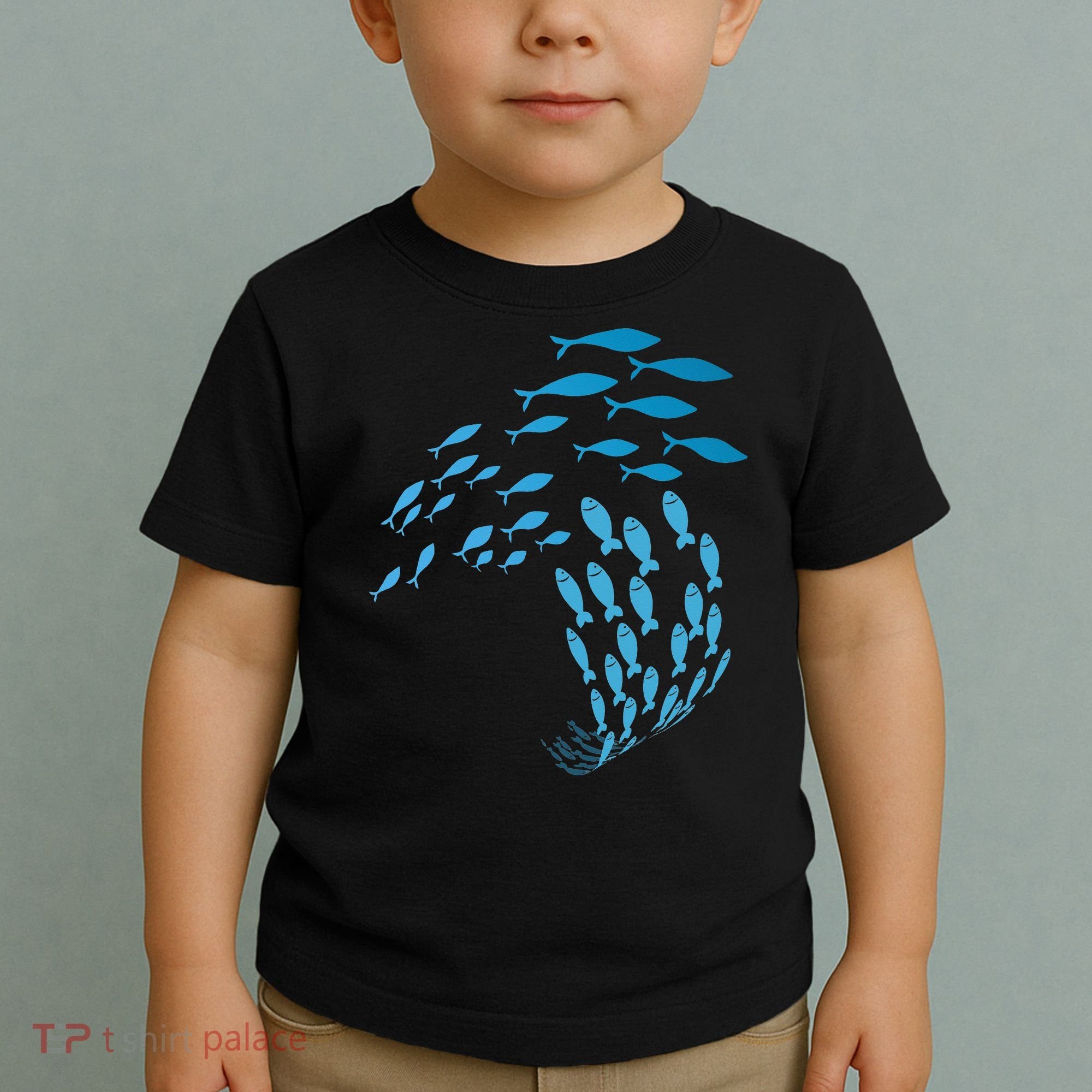 Fish Swim Against The Current In The Sea Toddler T-Shirt