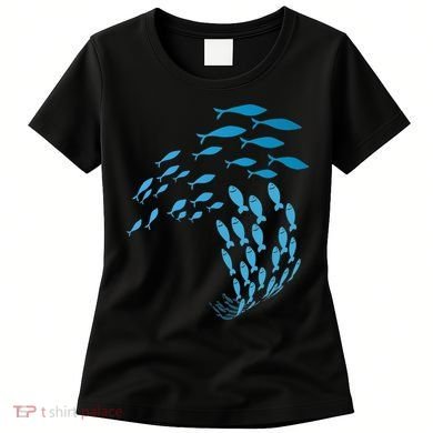 Fish Swim Against The Current In The Sea Women's T-Shirt