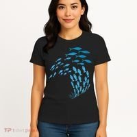 Fish Swim Against The Current In The Sea Women's T-Shirt thumb 4