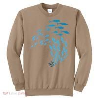 Fish Swim Against The Current In The Sea Sweatshirt thumb 0