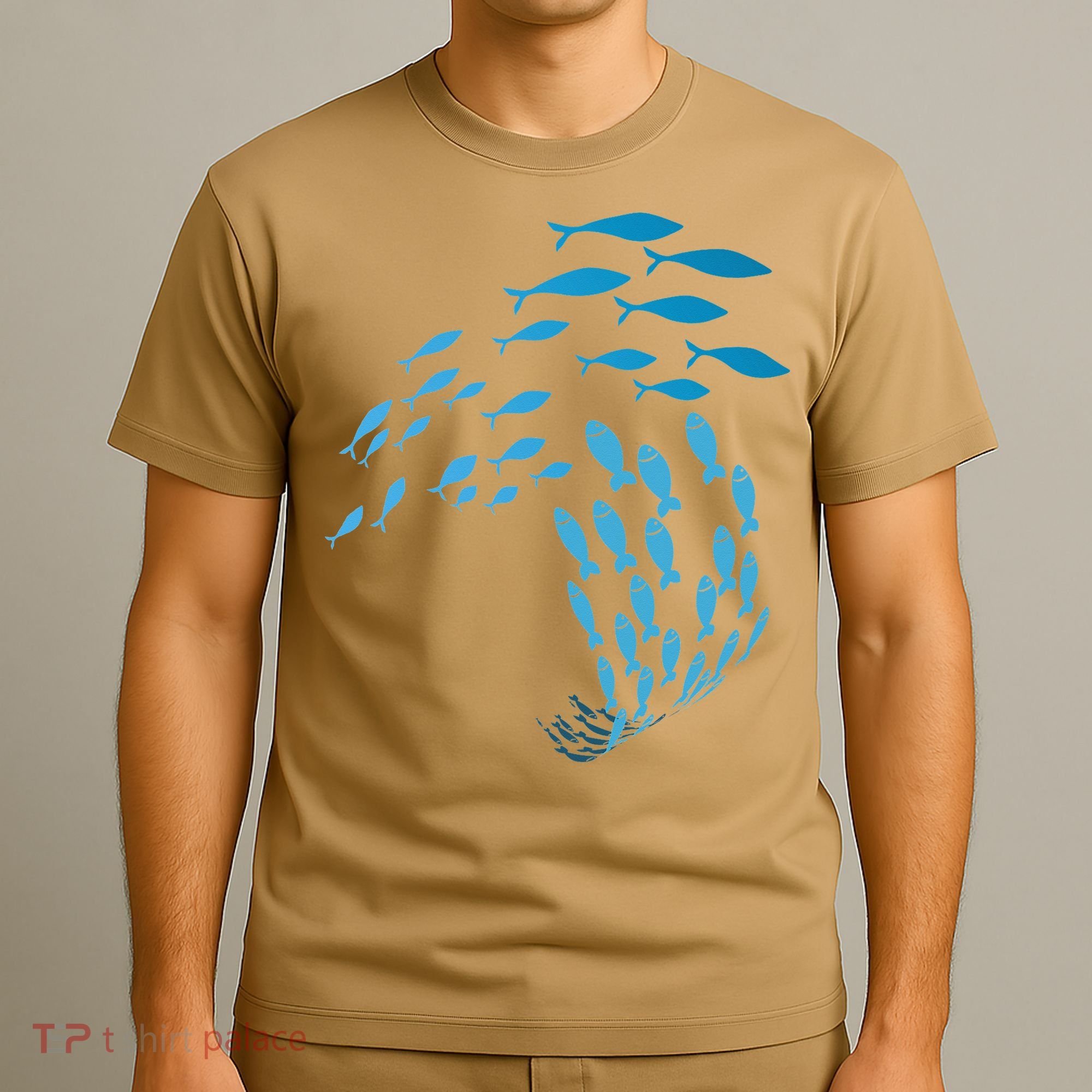 Fish Swim Against The Current In The Sea T-Shirt