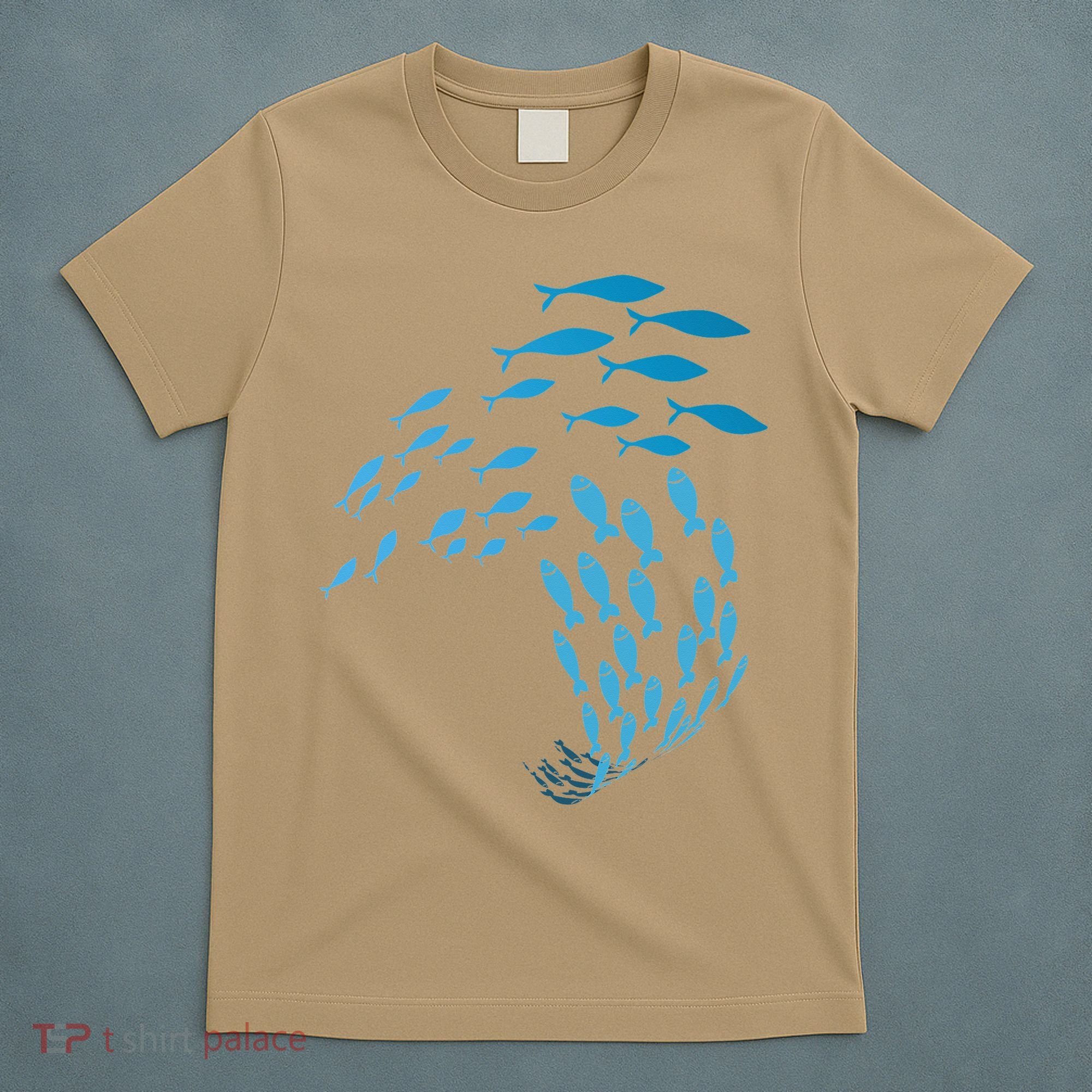 Fish Swim Against The Current In The Sea T-Shirt