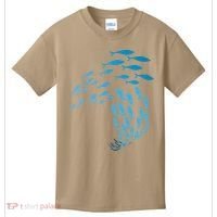 Fish Swim Against The Current In The Sea Kids T-Shirt thumb 0