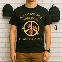 Funny Saying All I Want For Hanukkah Is World Peace  T-Shirt thumb 6
