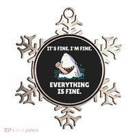 Funny Shark Attack It’s Fine I’m Fine Everything Is Fine Ornament thumb 0