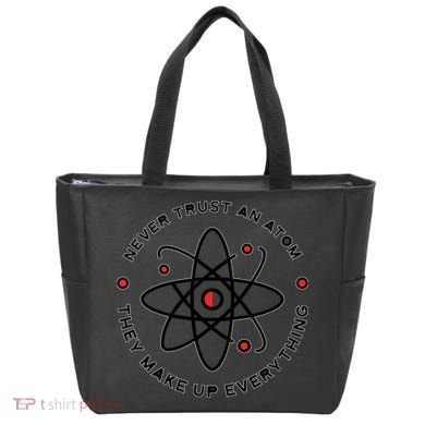 Funny Science Atom Design Tote Bag