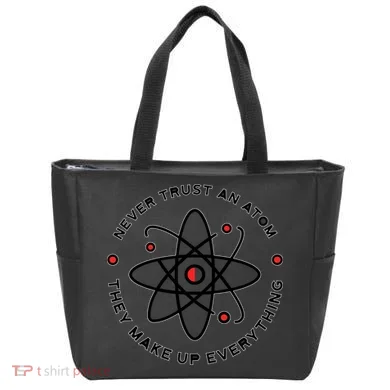 Funny Science Atom Design Tote Bag