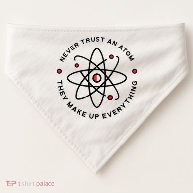 Funny Science Atom Design USA-Made Doggie Bandana